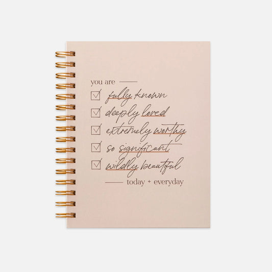 You Are Fully Known Checklist Hardcover Journal