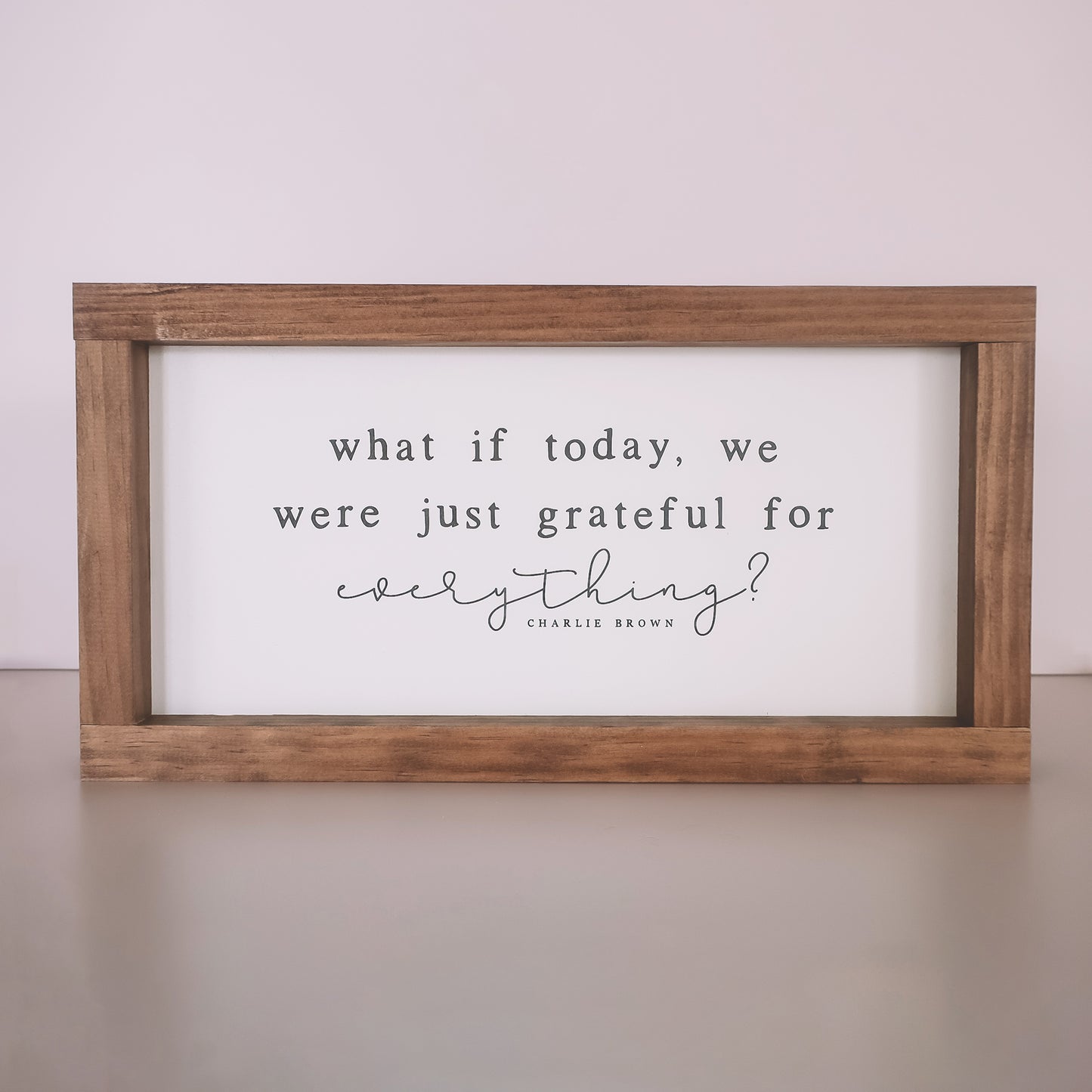 What if Today We were just Grateful Sign